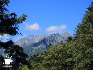 徳本峠から眺める穂高連峰