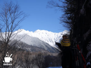 穂高連峰が見えてきました！