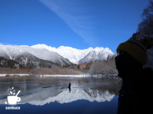 大正池の「逆さ穂高」