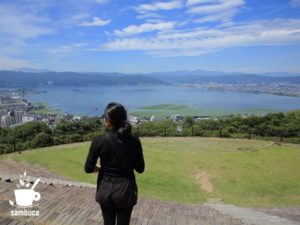 立石公園から眺める諏訪湖