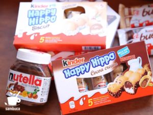 ハッピーヒッポとキンダーのお菓子たち＆ヌテラ