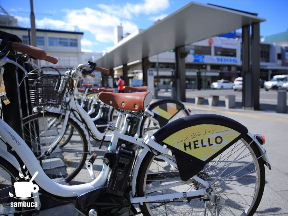 松本駅前のシェアサイクル「HELLO CYCLING」ステーション