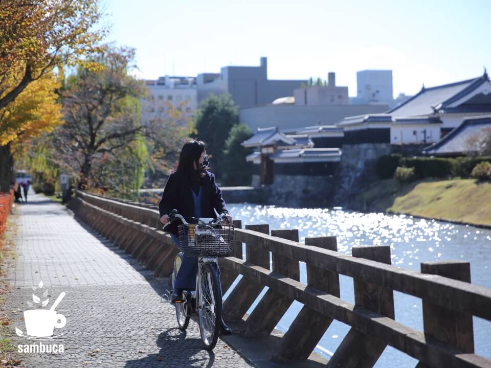 松本城の周りを一周