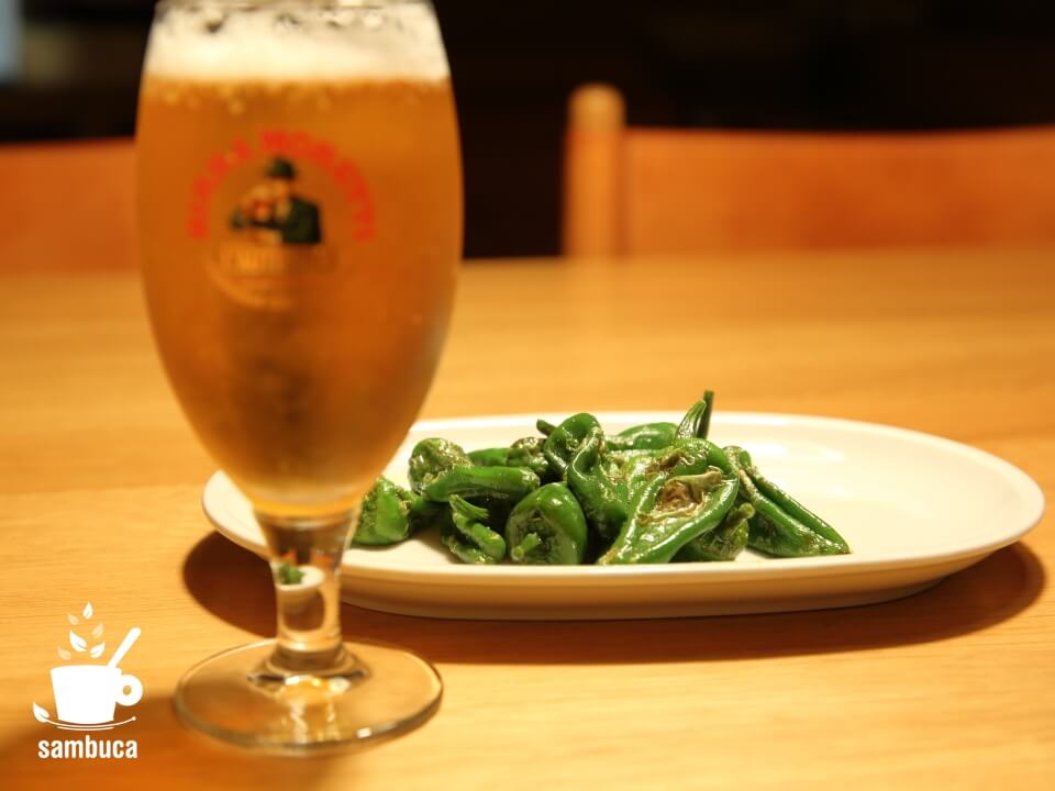 ビールに合う、おつまみ野菜（?）、パドロン